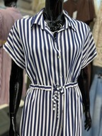 Sukienka biało-granatowe paski Italy r. Uni !!!