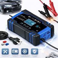 Mocny Inteligentny Prostownik Ładowarka do Akumulatorów 12V 24V 4A 8A Klemy