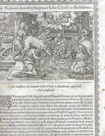 Dwa drzeworyty z Biblii Jean Cosine Paryż 1640 Natiuite de nostre Seigneur