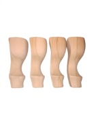 15 cm Nogi meblowe drewniane styl Ludwik drewno twardzielowe ZESTAW 20 szt