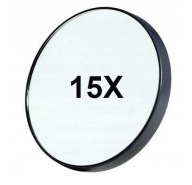 lusterko kieszonkowe kosmetyczne silnie powiększające 15x z przyssawkami