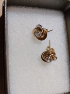 złote kolczyki sztyfty z cyrkoniami 585 pr 2,2 gr