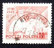 Polska > Datownik "Bydgoszcz" z dnia 22.02.1950 r. - na znaczku Fi 502