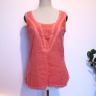 Koralowy top Garcia Jeans 38 artystyczny cienka tkanina (670)