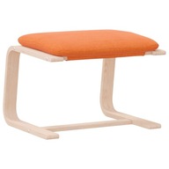 Podnóżek, ciemnożółty, 51x41x40 cm, tapicerow, pomarańczowy