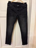 Jeansy męskie S/M czarne Carry bawełna ze streczem zwężane