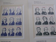 USA - WF AMERIPEX 86 Chicago - Prezydenci USA - Mi. bl.17-20 ** kpl. 4 bl.