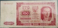 Banknot 100 zł. 1948 seria GD stan średnio-słaby