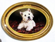 BIAŁY TERIER patera obrazek # Master Tartan NIGEL HEMMING # edycja limitowa