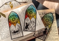 Zakładka do książki Witraż Orientalna 3 szt Koty Kociaki