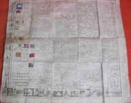 Mapa Francji 40 x 45 Chevalier Roujoux z 1829 roku