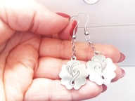 Kolczyki Srebrne Lekkie Kwiat Kwiatek Znak Stal Chirurgiczna Nierdzewna