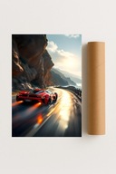 Plakat bez ramy 50x70 cm Ferrari F80 Nadmorski Świt – auto sportowe