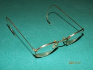 Stare zabytkowe okulary ze złotem B&L 1/10 12 KGF oryginał z etui