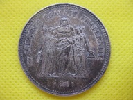 50 franków - 1975- Herkules - srebro - Gratis dostawa