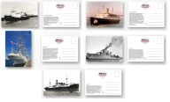 Statki polskie seria pocztówek