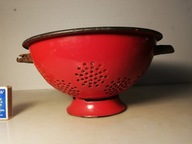 Stary emaliowany durszlak cedzak z czasów PRL-u