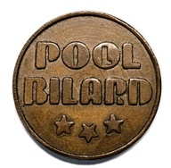Żeton Pool Bilard, używany zazwyczaj w Polsce.