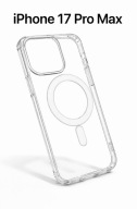 Etui iPhone17 ProMax MagSafe Przezroczyste Hard Case Odporny na Zarysowania