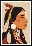 A2 PLAKAT OBRAZ PLAKAT INDIANKA INDIANIE PLEMIĘ INDIAŃSKIE