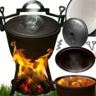 KOCIOŁEK ŻELIWNY GARNEK DO PALENISKA OGNISKA 10L POJEMNOŚĆ FIRMY STAZER