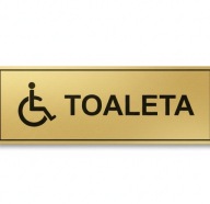 Tabliczka na drzwi laminat grawerski 20x7 cm toaleta