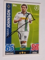 Karta topps match attax autograf Monchengladbach Champions League Johnson