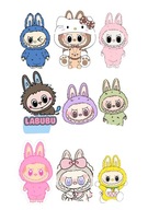 Opłatek na Tort Labubu Dekoracja do Tortu na Urodziny Wydruk Cukrowy