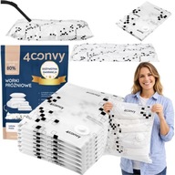 WORKI PRÓŻNIOWE 6SZT NA UBRANIA POŚCIEL KOŁDRĘ DUŻE80X120 TORBY WIELORAZOWE