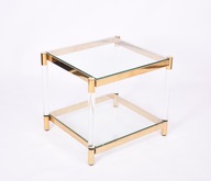 ŁAWA STOLIK KAWOWY glamour ZŁOTY kwadrat Złota kostka