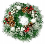 STROIK ŚWIĄTECZNY WIENIEC OZDOBNY STROIK ADWNTOWY DEKORACYJNY