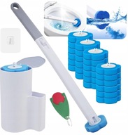 Szczotka do WC Toalety Jednorazowa Tik Tok +24 Wkłady + Brelok do Wózka HIT