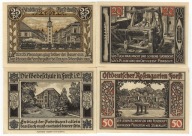 Banknoty zastepcze - FORST - ZASIEKI - 10 + 20 + 25 + 50 Pfennig