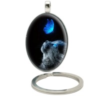 Brelok do kluczy/ka - Kot - ozdobna zawieszka plecak, portfel