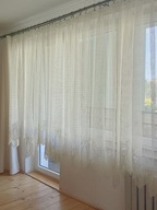 Grubo tkana ecru medaliony wyrazisty wzór 830 x 180