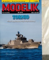 MODELIK 9/16 okręt rakietowy TORNIO + wręgi