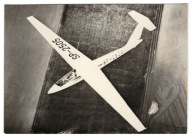 Szybowiec FOKA 5 w locie. Fot. B. Koszewski. 1973 rok.