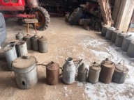 stary pojemnik na naftę benzynę olej wodę blaszany PRL