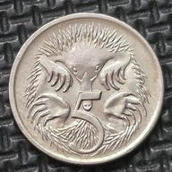 *AUSTRALIA [1918]*5 centów 1999 *Elżbieta II, Zwierzęta Mrówkojad kolczasty