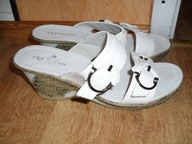 KLAPKI KLAMERKI- BIAŁE ROZM 41