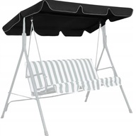 DASZEK DACH NA HUŚTAWKĘ OGRODOWĄ 166 x 112 cm CZARNY MOCNY WYTRZYMAŁY