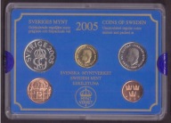 Szwecja - 2005 rok - zestaw rocznikowy - 4 monety + żeton - mennicze