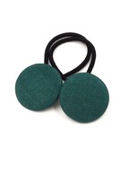 Momilio handmade Gumki do włosów lniane zielone kolekcja Linen