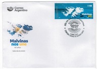 Argentyna 2022 FDC Znaczek 3906 wojna o Falklandy mapa wyspy Malwiny