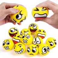 ZESTAW 12 PIŁECZEK ANTYSTRESOWYCH EMOJI GNIOTKI DLA DZIECI I DOROSŁYCH
