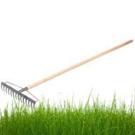 GRABIE METALOWE DO OGRODU DO TRAWY 18 ZĘBÓW 45 x 150cm MAAN