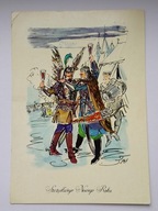 Szczęśliwego Nowego Roku - Antoni Uniechowski - pocztówka z lat 80-tych