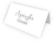 Minimalistyczne, tradycyjne winietki na ślub ślubne weselne personalizowane