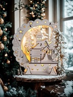 Dekoracja Led Boże Narodzenie Szopka Lampka Świąteczna na prezent grawer