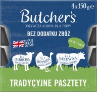 BUTCHER’S soczyste pasztety jagnięcina indyk wołowina 4 x 150 g 600 g